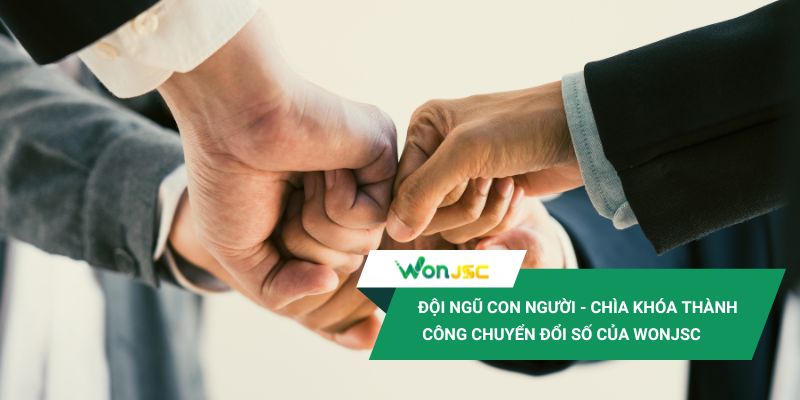 Tập đoàn WonJSC đạt chứng nhận “Doanh nghiệp chuyển đổi số xuất sắc 2025” 4 Con người được xem là chìa khóa thành công trong hành trình chuyển đổi số của WonJSC